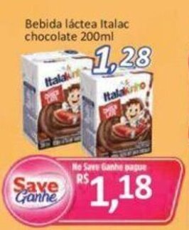 Atacado Máximo Bebida lactea Italac chocolate 200ml oferta
