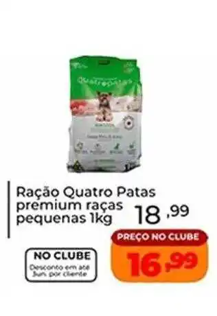 Ração quatro patas premium raças pequenas kg