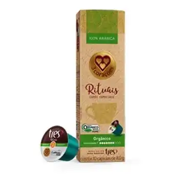 Café cápsula tres rituais orgânico 10un