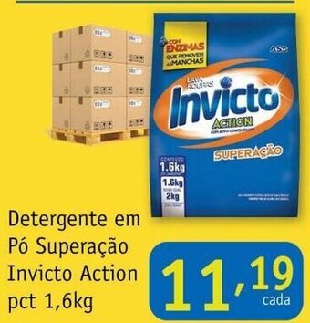 Nordestão Detergente em po Superacao Invicto Action pct 1.6kg oferta