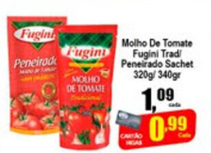 Higa's Supermercado Molho de Tomate Fugini Trad/ Peneirado Sachet 320g/340g oferta