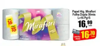 Higa's Supermercado Papel Hig. Miraflori Folha Dupla Lv 16 pg 15 oferta