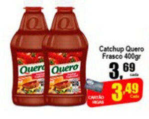 Higa's Supermercado Catchup Quero Frasco 400g oferta