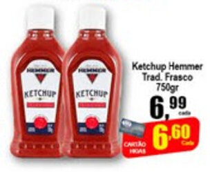 Higa's Supermercado Ketchup Hemmer Trad. Frasco 750g oferta