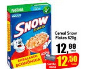 Higa's Supermercado Cereal Snow Flakes 620g oferta