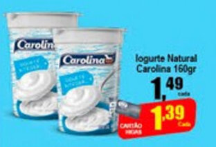 Higa's Supermercado Iogurte Natural Carolina 160g oferta