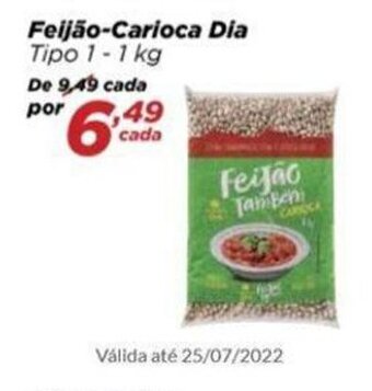 Dia Feijao Carioca Dia 1kg oferta