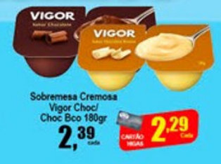 Higa's Supermercado Sobremesa Cremosa Vigor Choc/ Choc Bco 180g oferta