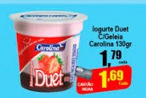 Higa's Supermercado Iogurte Duet c/ Gelaia Carolina 130g oferta