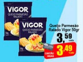 Higa's Supermercado Queijo Parmesao Ralado Vigor 50g oferta