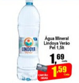 Higa's Supermercado Agua Mineral Lindoya Verao Pet 1.5L oferta