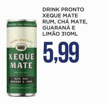 XEQUE MATE-Yerba mate/rum/guarana/lemon drink-310mL-MATE E RUM - XEQUE  M-Brazil