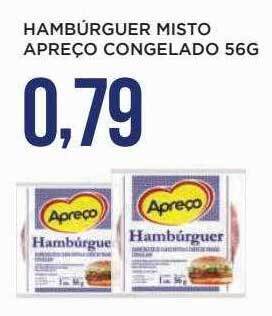 Apoio Mineiro Hambúrguer misto apreço congelado oferta