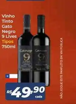 Atakarejo Vinho tinto gato negro 9 lives oferta