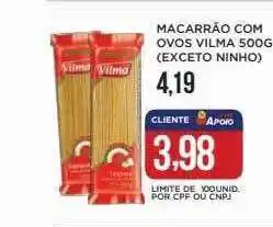 Apoio Mineiro Macarrão com ovos vilma exceto ninho oferta