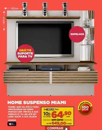 Móveis Simonetti Home suspenso miamii oferta
