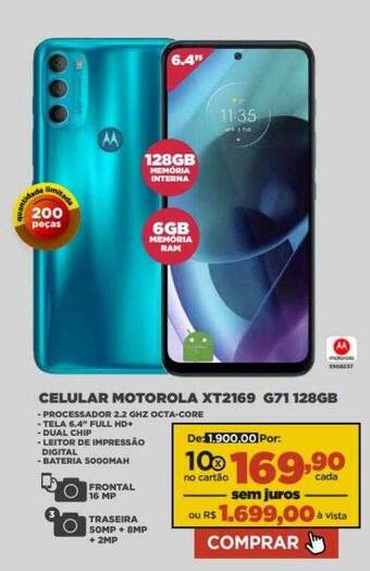 Móveis Simonetti Celular motorola xt2169 g71 128gb oferta