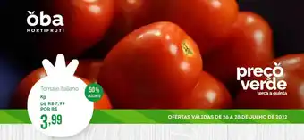 Oba Hortifruti Tomate italiano 50% desconto oferta