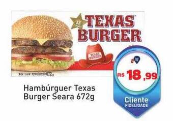 Tonin Superatacado Hambúrguer texas burger seara oferta