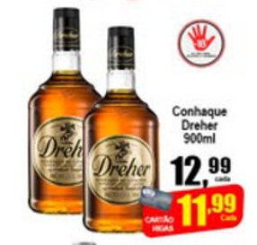 Higa's Supermercado Conhaque Dreher 900ml oferta