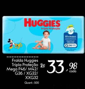 Giassi Supermercados Fralda huggies tripla proteção mega oferta