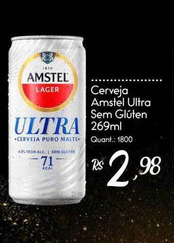 Giassi Supermercados Cerveja amstel ultra sem gluten oferta