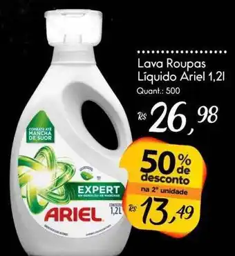 Giassi Supermercados Lava roupas liquido ariel 50% de desconto na 2a unidaded oferta