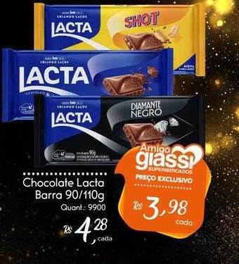 Giassi Supermercados Chocolate lacta barra oferta