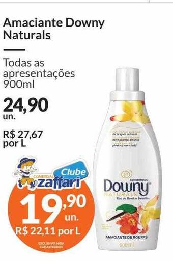 Zaffari Amaciante downy naturals oferta