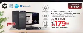 Ibyte Computador intel core i3 4gb ssd 128gb windows 10 home gt oferta