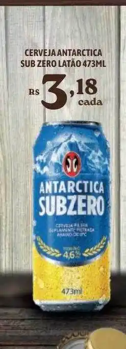 Bahamas Supermercados Cerveja antarctica sub zero latão oferta