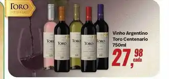 Rede Multi Market Vinho argentino toro centenario oferta