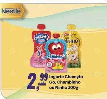 Rede Multi Market Iogurte chamyto go chambinho ou ninho oferta