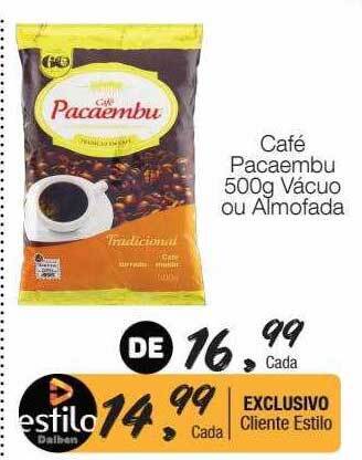 Supermercado Dalben Café pacaembu vacuo ou almofada oferta