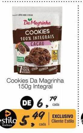 Supermercado Dalben Cookies da magrinha integral oferta