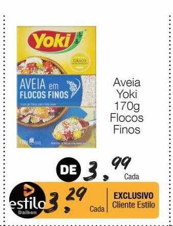 Supermercado Dalben Aveia yoki flocos finos oferta