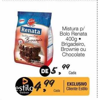 Supermercado Dalben Mistura p bolo renata brigadeiro brownie ou chocolate oferta