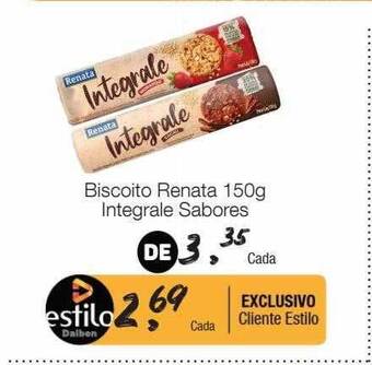 Supermercado Dalben Biscoito renata integral sabores oferta