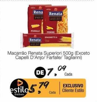 Supermercado Dalben Macarrão renata superiori oferta