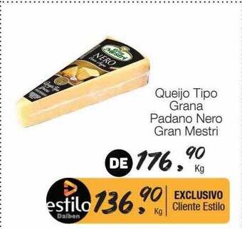 Supermercado Dalben Queijo tipo grana padano nero gran mestri oferta
