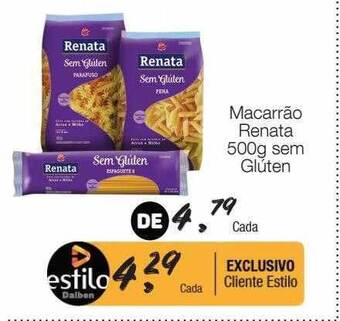 Supermercado Dalben Macarrão renata sem gluten oferta