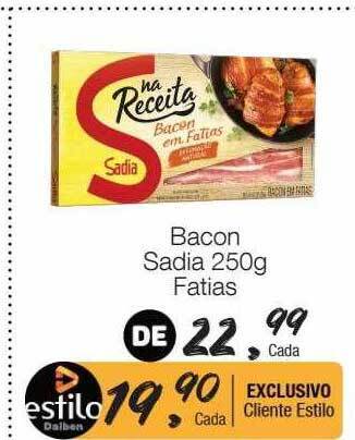 Supermercado Dalben Bacon sadia fatias oferta