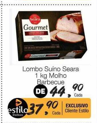 Supermercado Dalben Lombo suino seara molho barbecue oferta