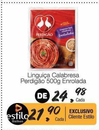 Linguiça calabresa perdigão enrolada