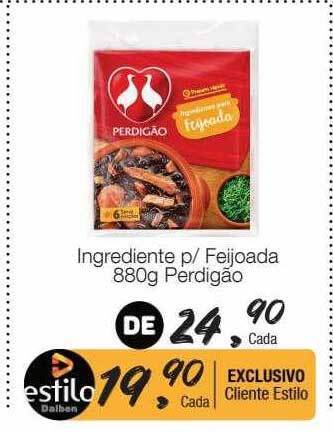 Supermercado Dalben Ingrediente p feijoada perdigão oferta