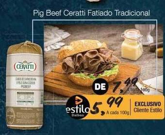 Supermercado Dalben Pig beef ceratti fatiado tradicional oferta