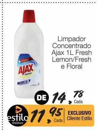 Limpador concentrado ajax fresh lemon fresh e floral