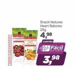 Supermercados São Vicente Snack natures heart sabores oferta