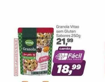 Supermercados São Vicente Granola vitao sem gluten sabores oferta