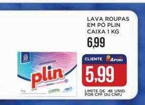 Apoio Mineiro Lava roupas em pó plin caixa oferta